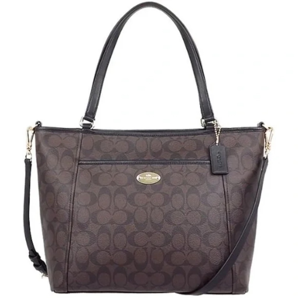 COACH Pocket Tote In Signature Zip Top